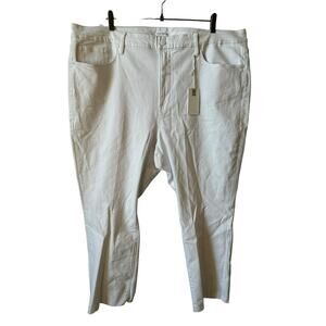 NWT Good American Women's Cropped Denim Jeans White Plus Size 24